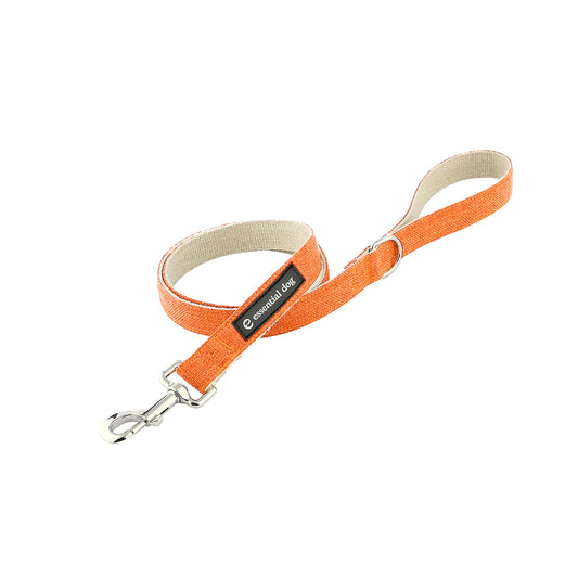 Organic Hemp & Cotton Dog Lead - Orange Burst-1
