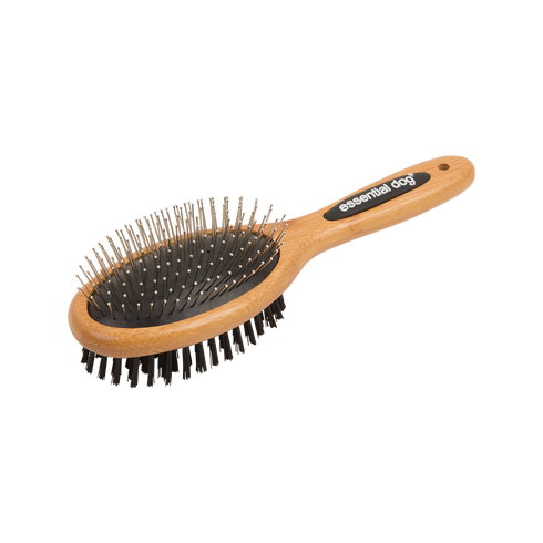 natural bamboo two sided brush for dogs and cats